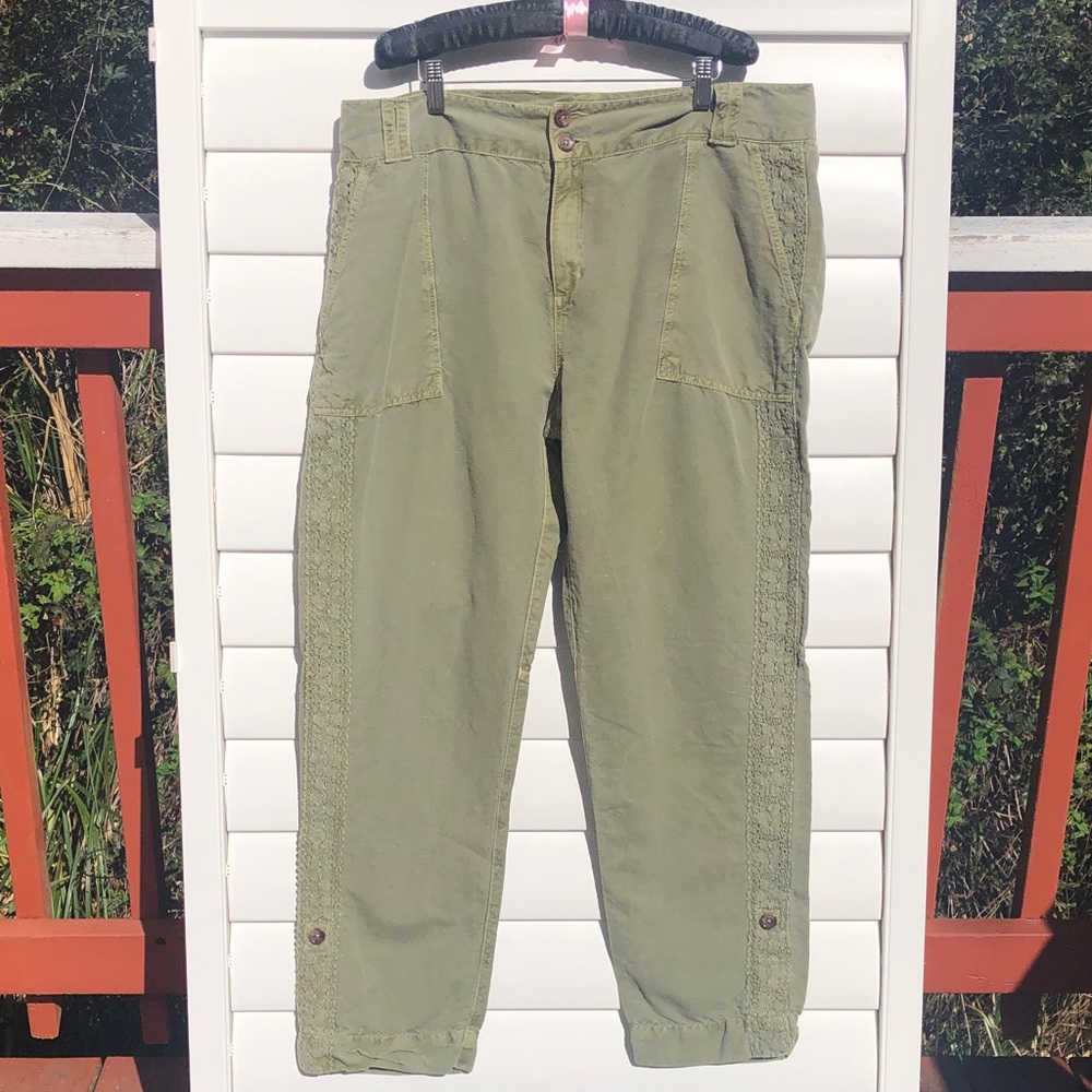 Sundance Olive Green Cargo Pants with Side Panel Detailing